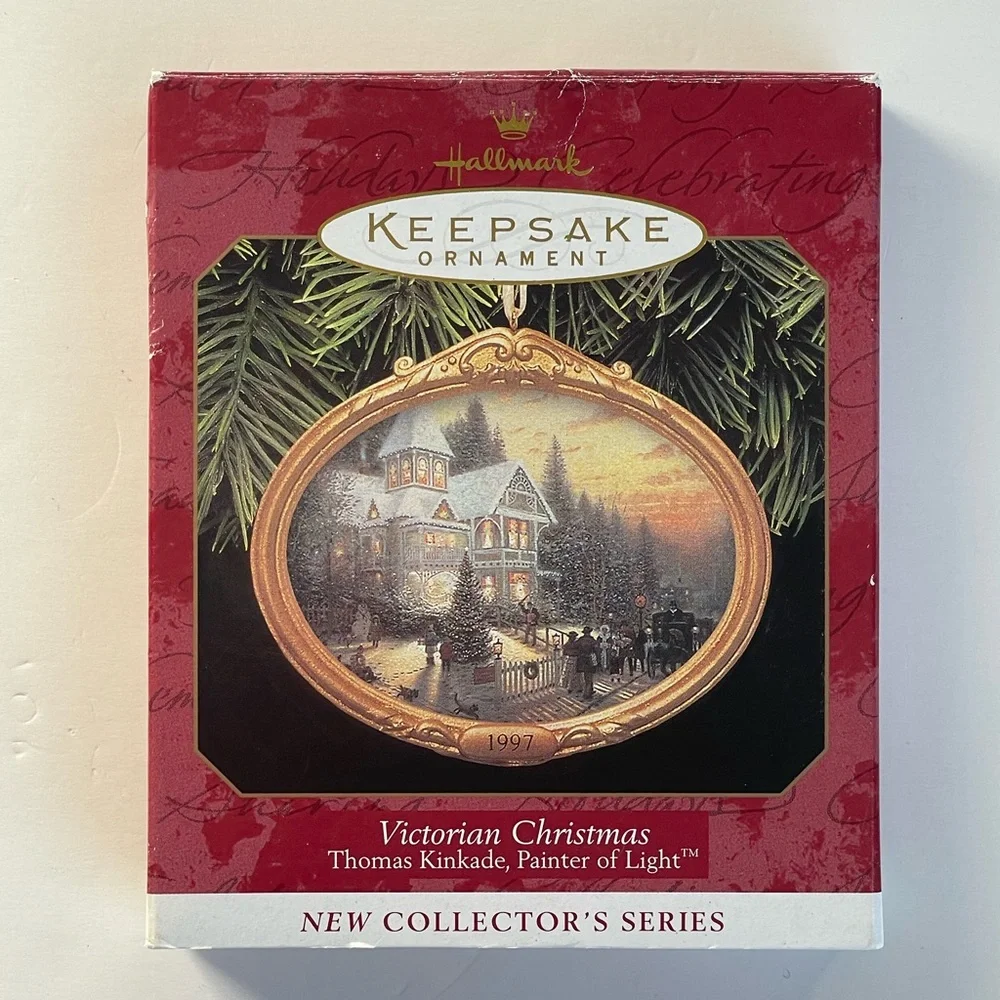 Hallmark Thomas Kinkade Victorian Christmas Ornament 1997 1st in Series w Box